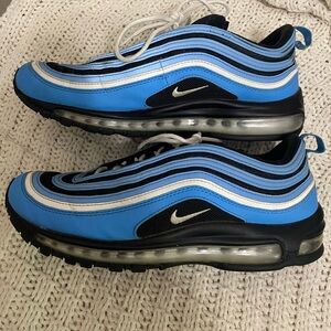 NIKE ID BY YOU AIR MAX 97 WHITE BLACK ATLANTIC BLUE NAVY DJ3181 991 MEN SZ 10.5